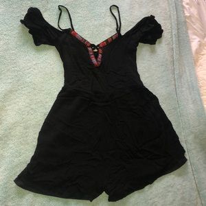 Black summer romper